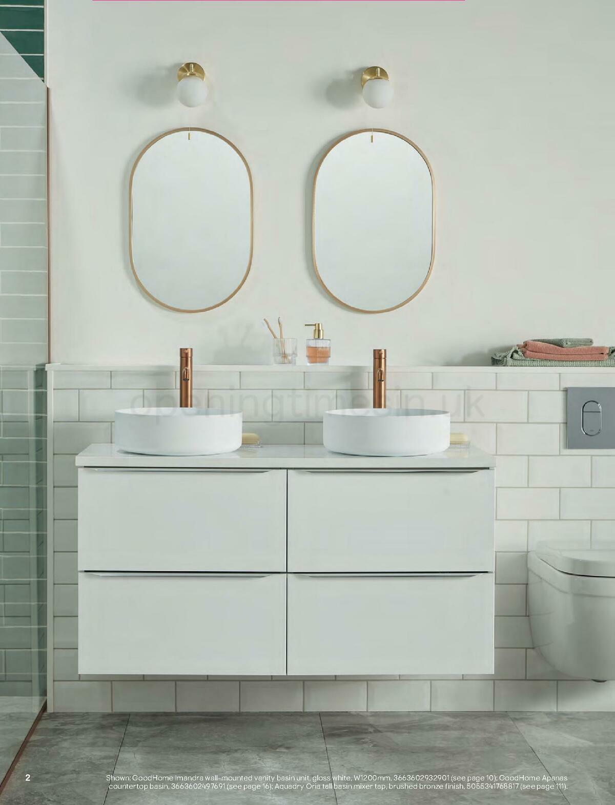 B&Q Bathrooms Offers from 27 June