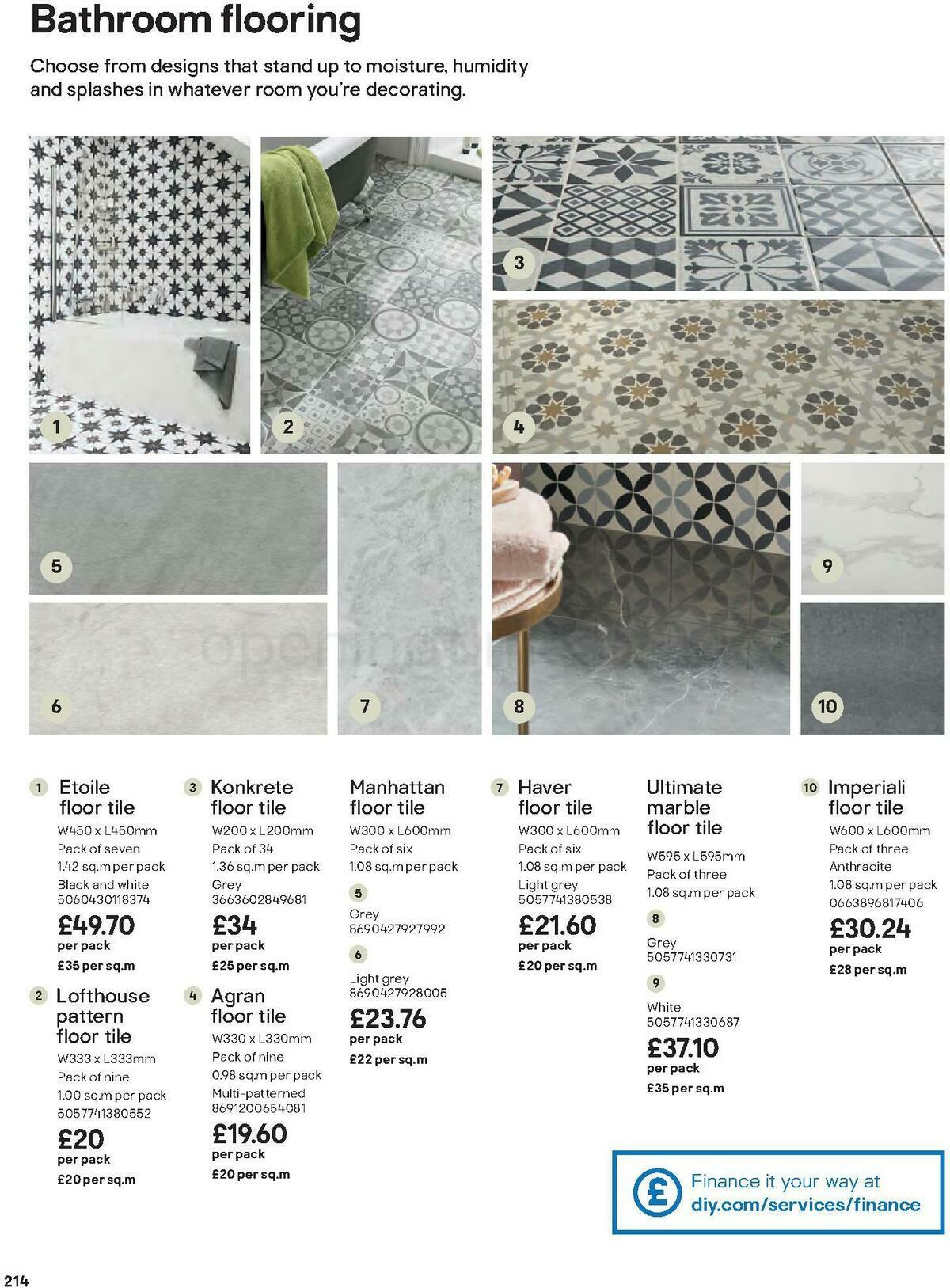 B&Q Bathrooms Offers from 27 June