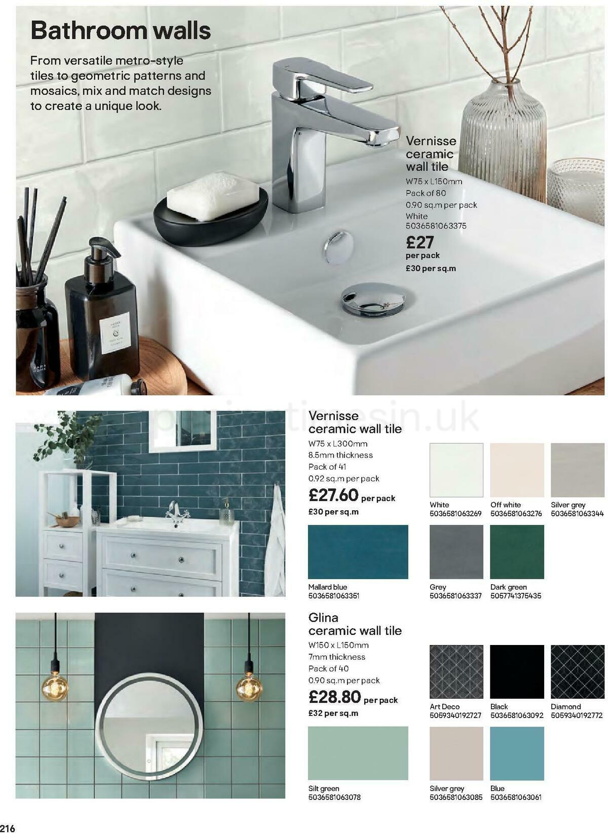B&Q Bathrooms Offers from 27 June