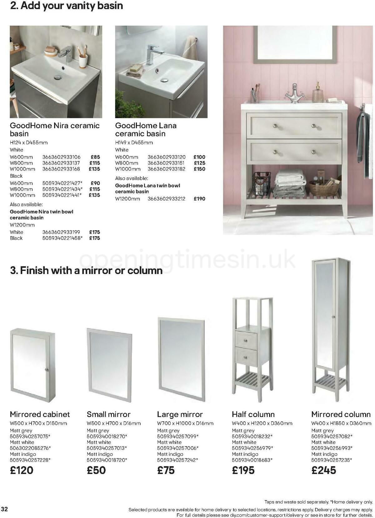 B&Q Bathrooms Offers from 27 June
