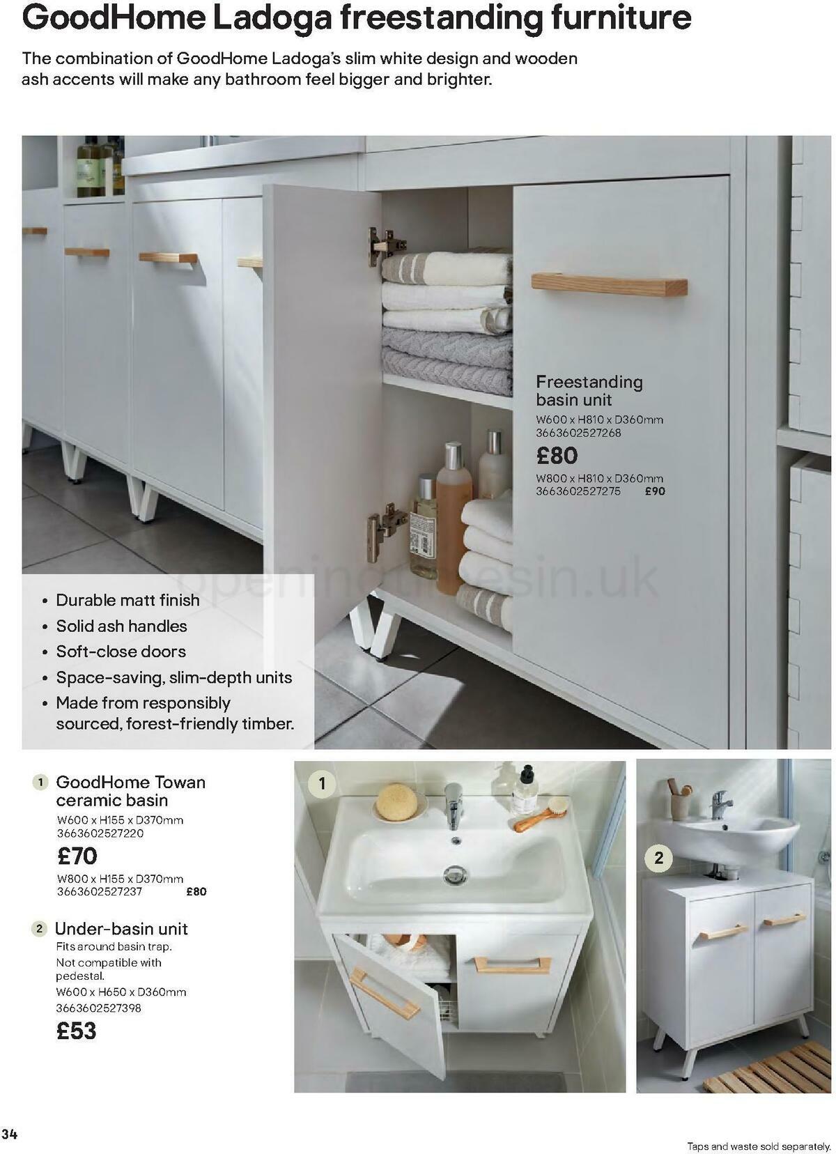 B&Q Bathrooms Offers from 27 June