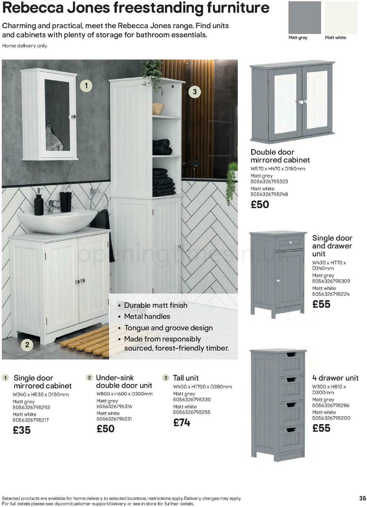 B&Q Bathrooms Offers from 27 June
