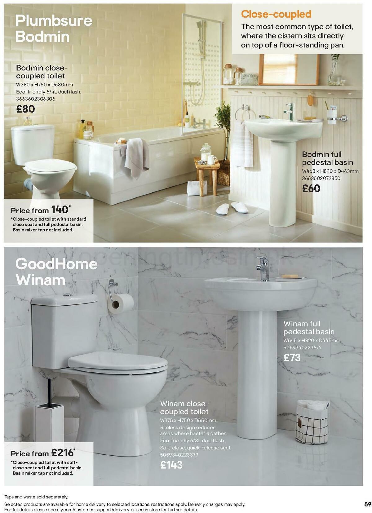 B&Q Bathrooms Offers from 27 June