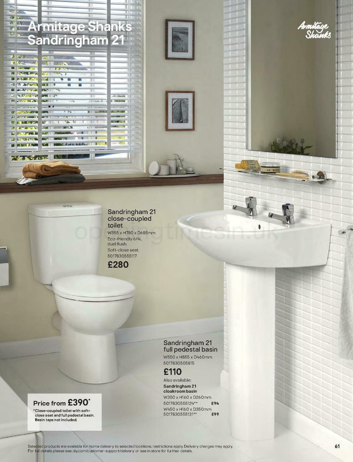 B&Q Bathrooms Offers from 27 June