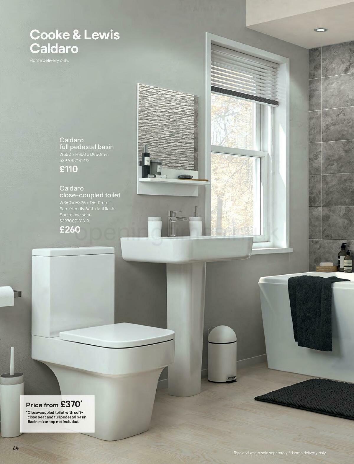 B&Q Bathrooms Offers from 27 June