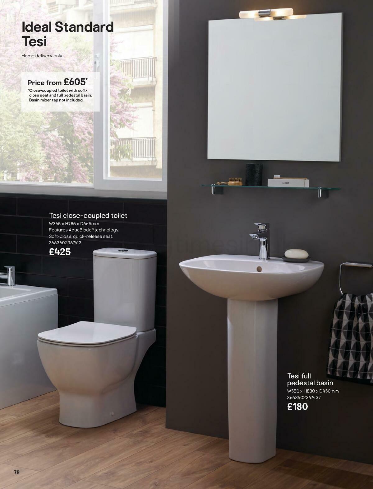 B&Q Bathrooms Offers from 27 June