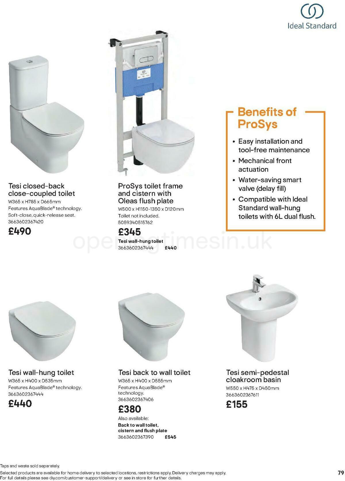 B&Q Bathrooms Offers from 27 June