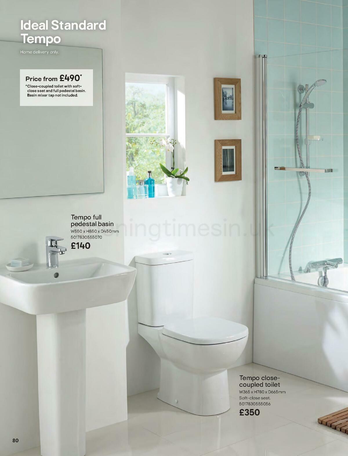 B&Q Bathrooms Offers from 27 June