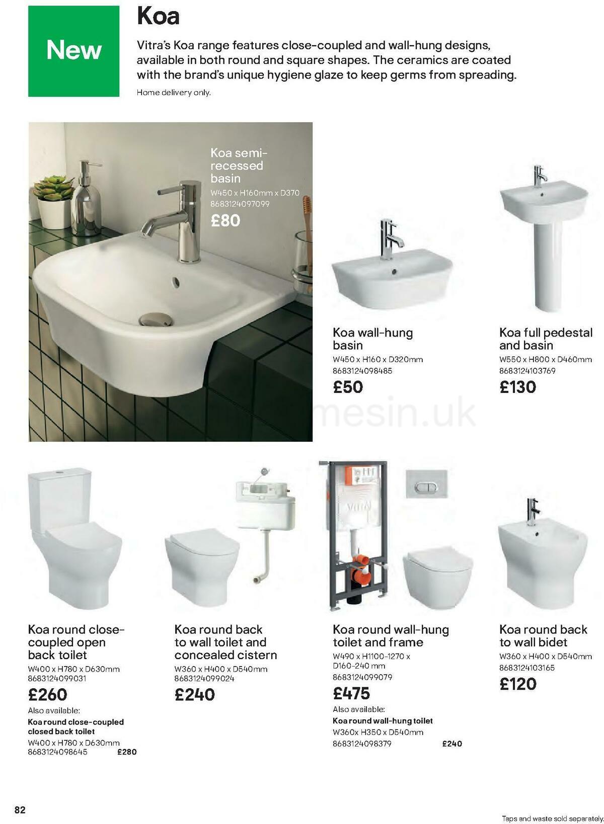 B&Q Bathrooms Offers from 27 June