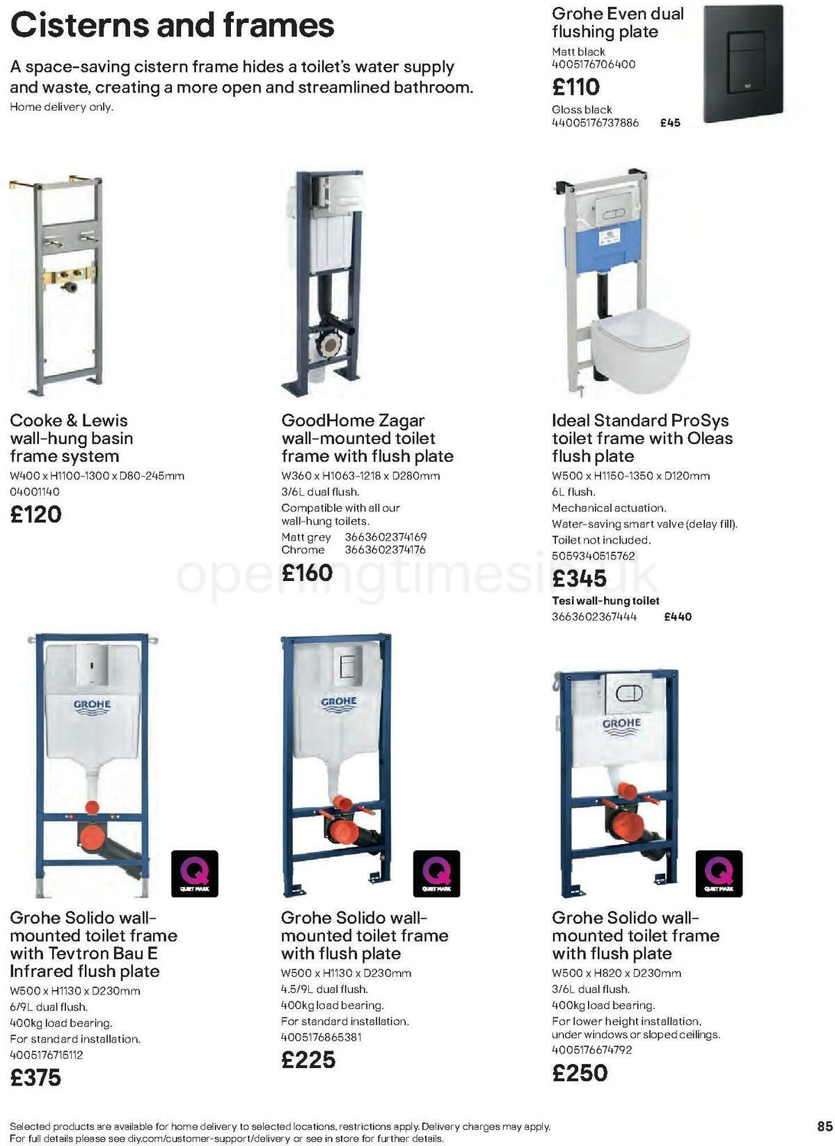 B&Q Bathrooms Offers from 27 June