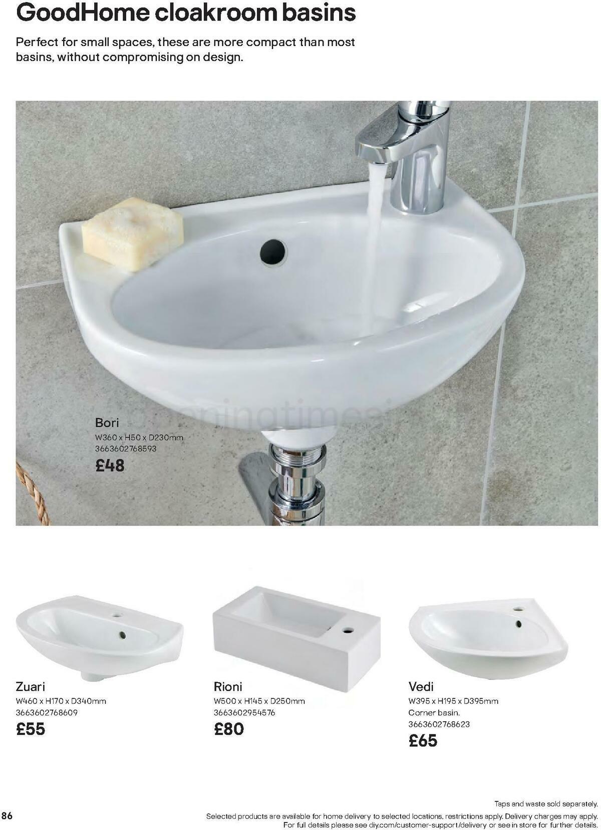 B&Q Bathrooms Offers from 27 June
