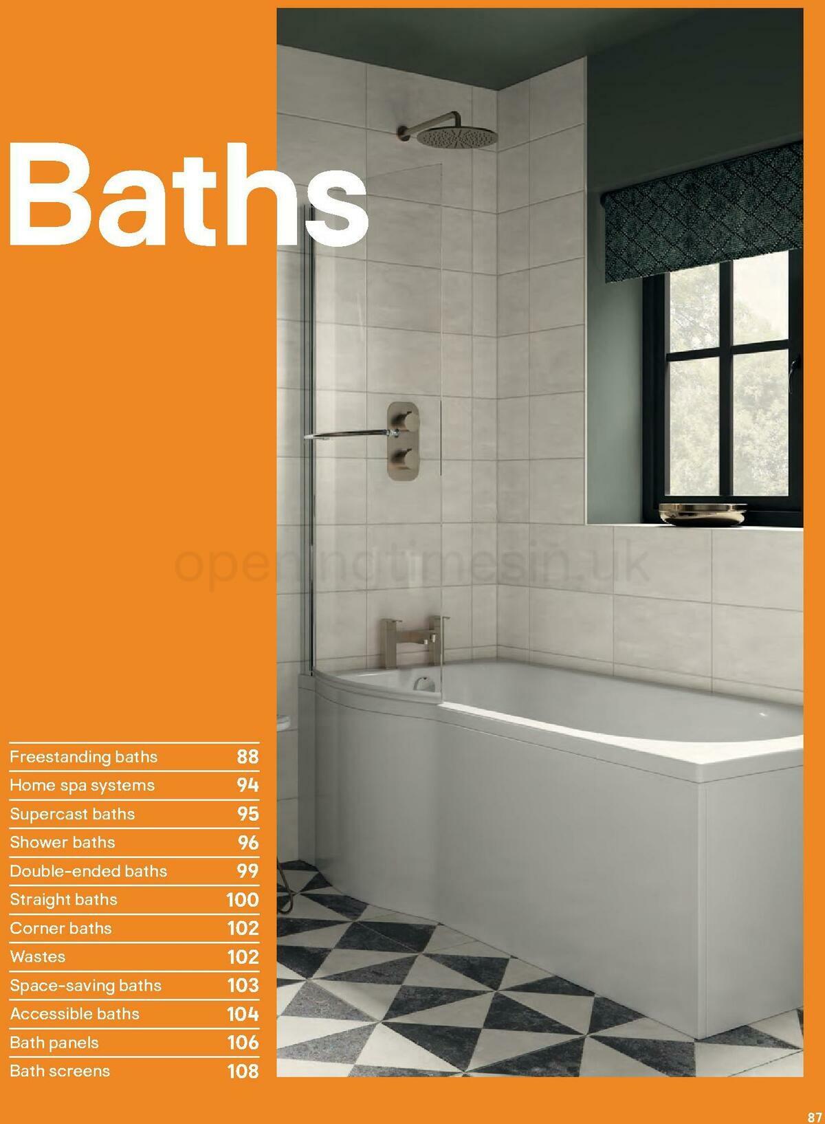 B&Q Bathrooms Offers from 27 June