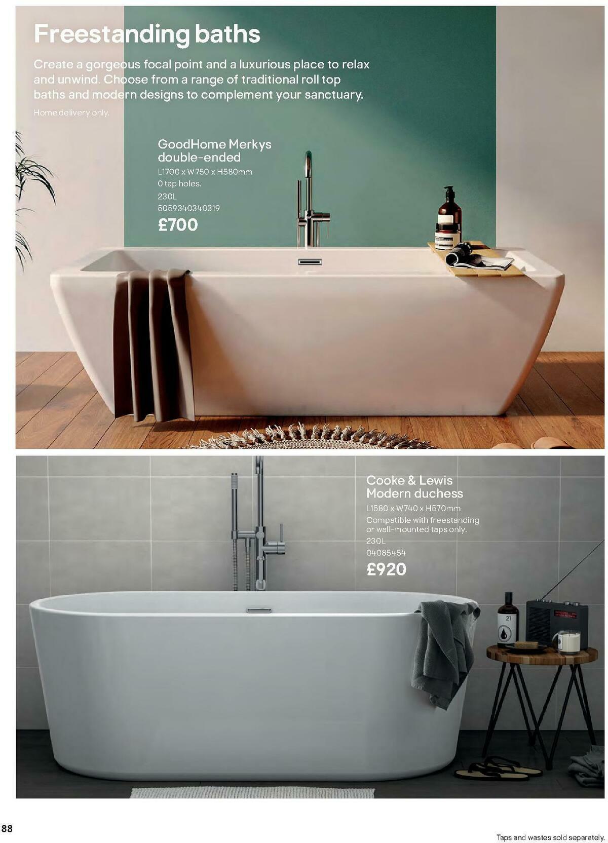 B&Q Bathrooms Offers from 27 June