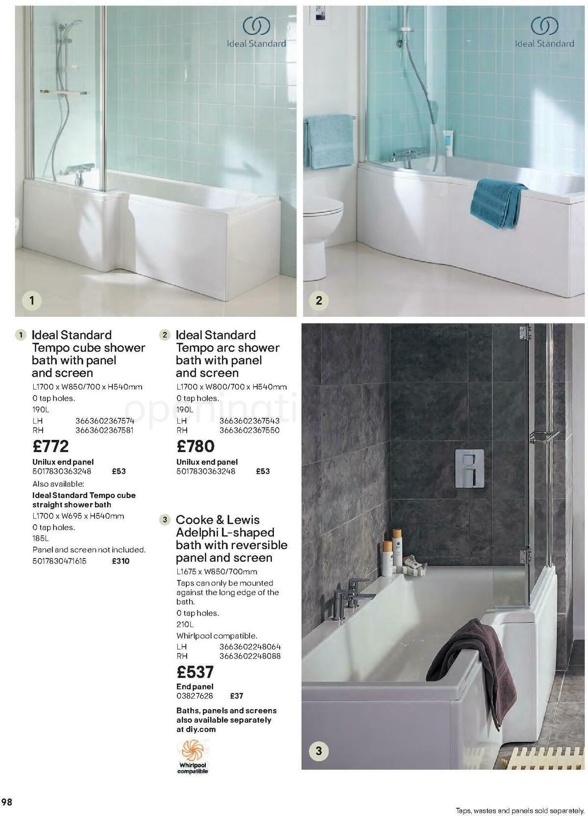 B&Q Bathrooms Offers from 27 June