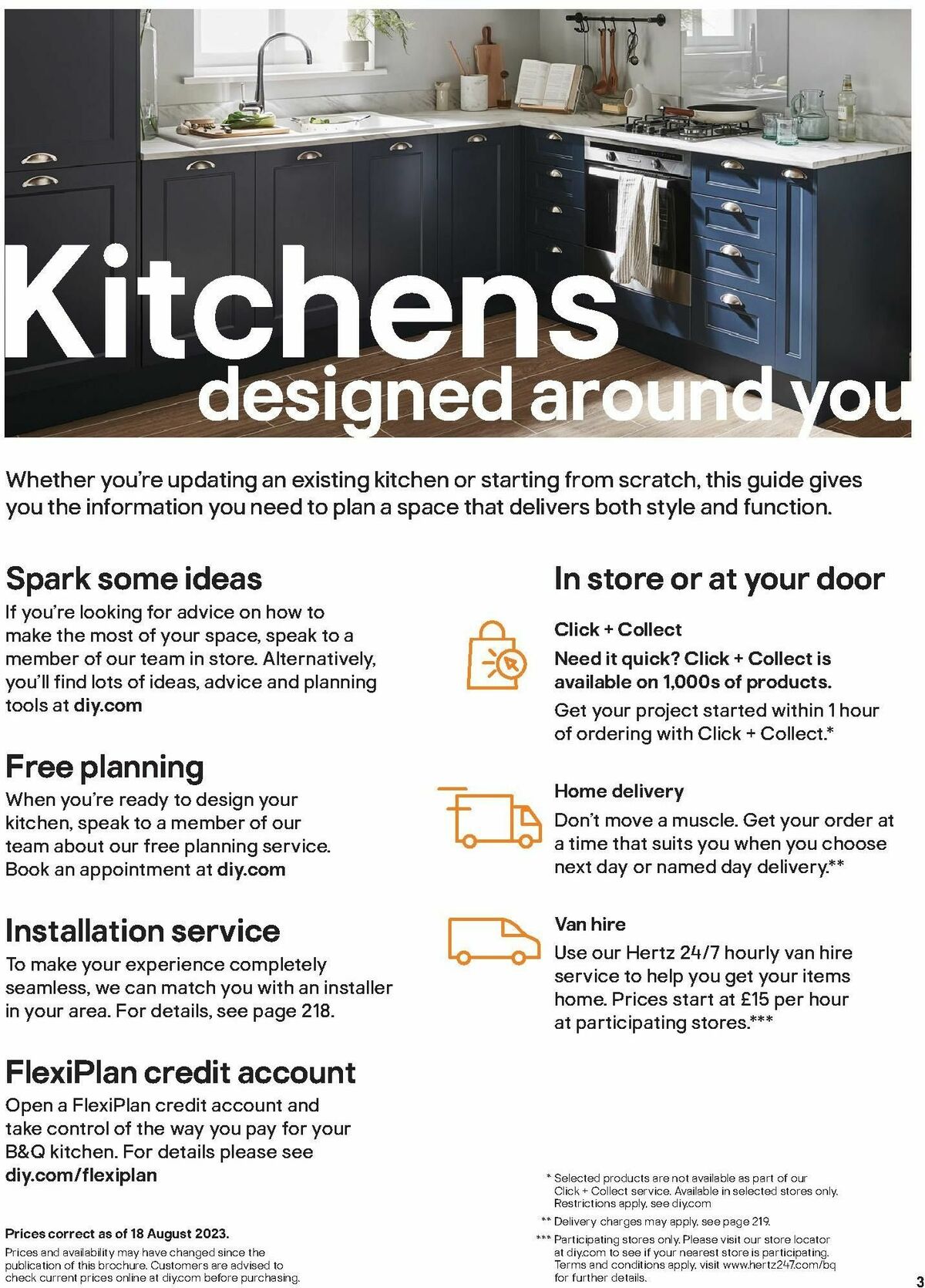B&Q Kitchens Product & Cabinetry Guide Offers from 28 August