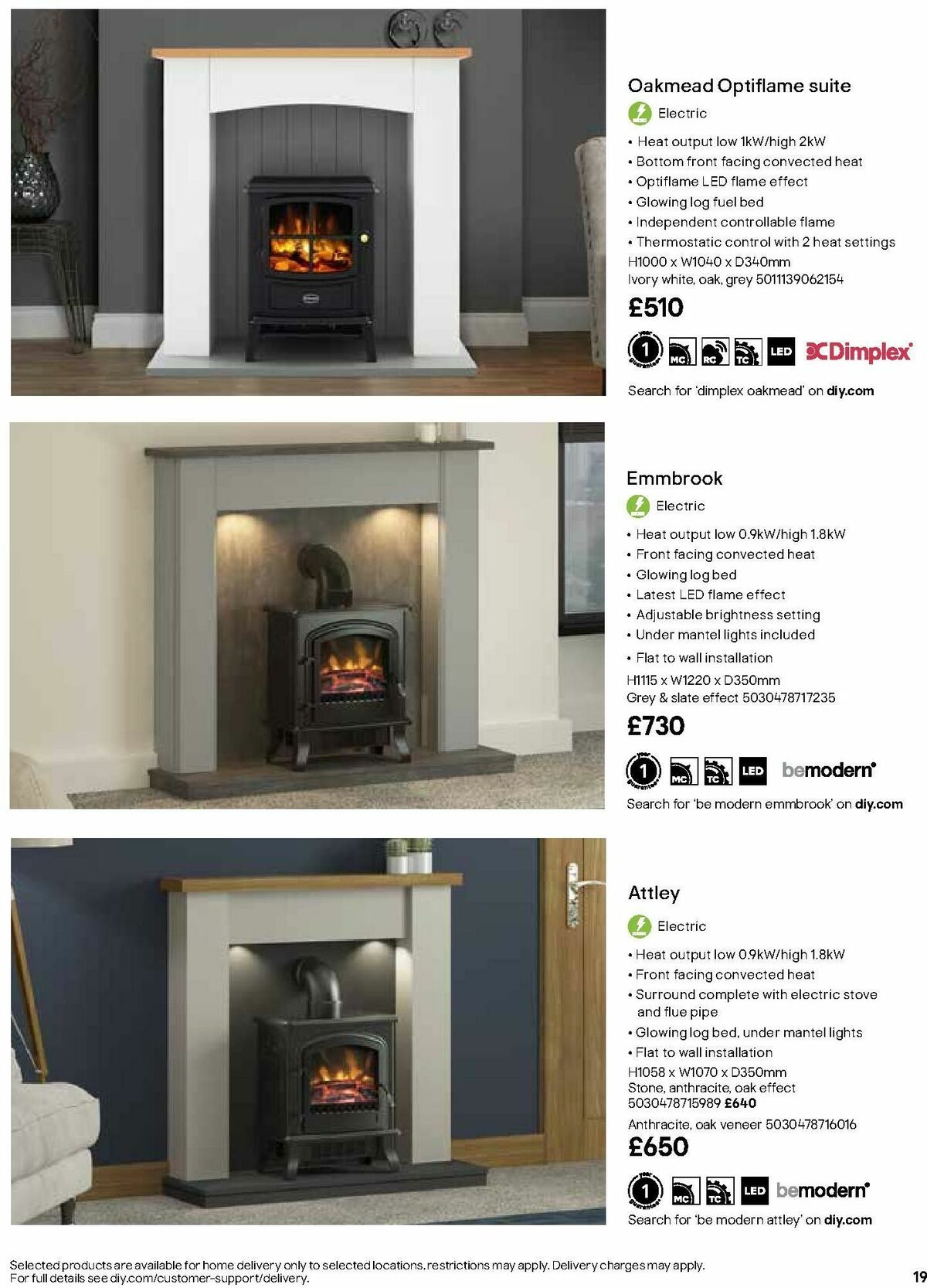 B&Q Fire Collections Offers from 15 October