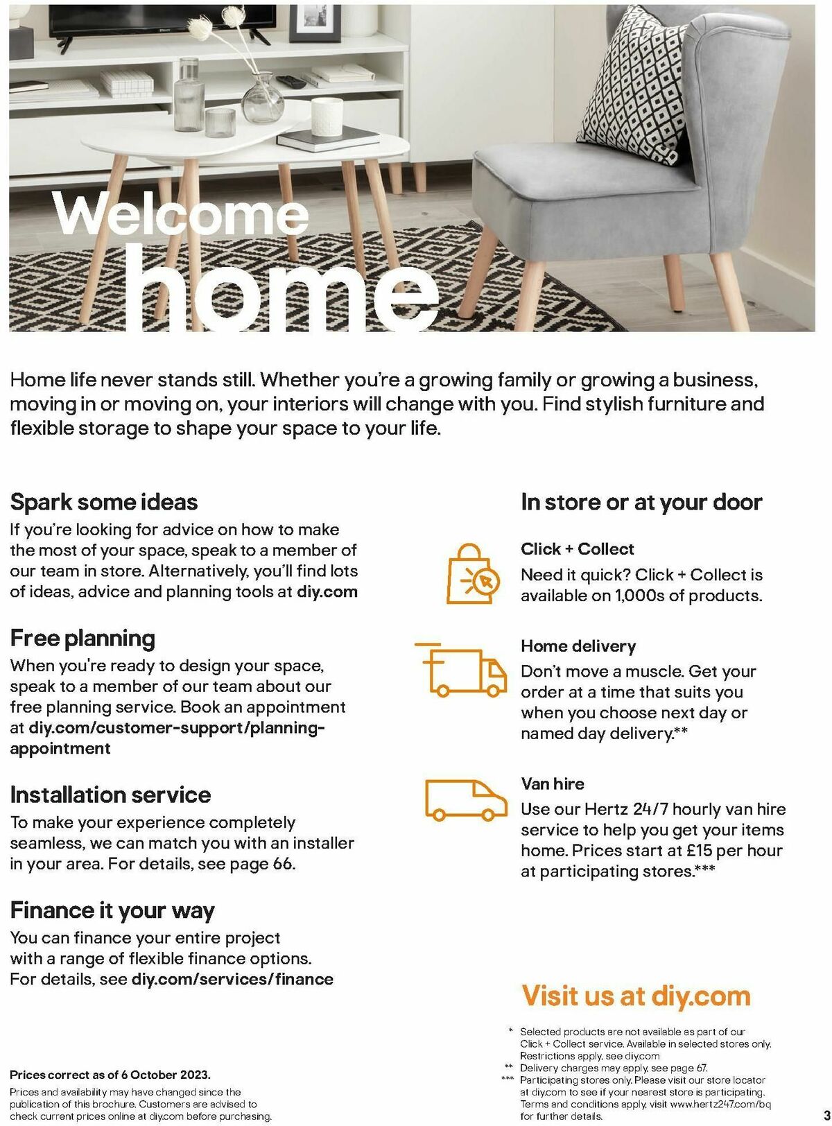 B&Q Freestanding Furniture Offers from 15 October