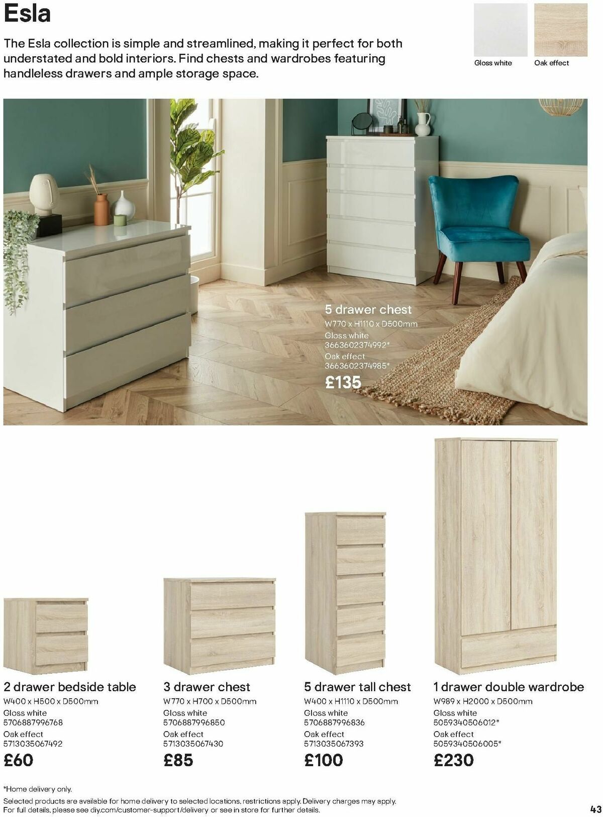 B&Q Freestanding Furniture Offers from 15 October