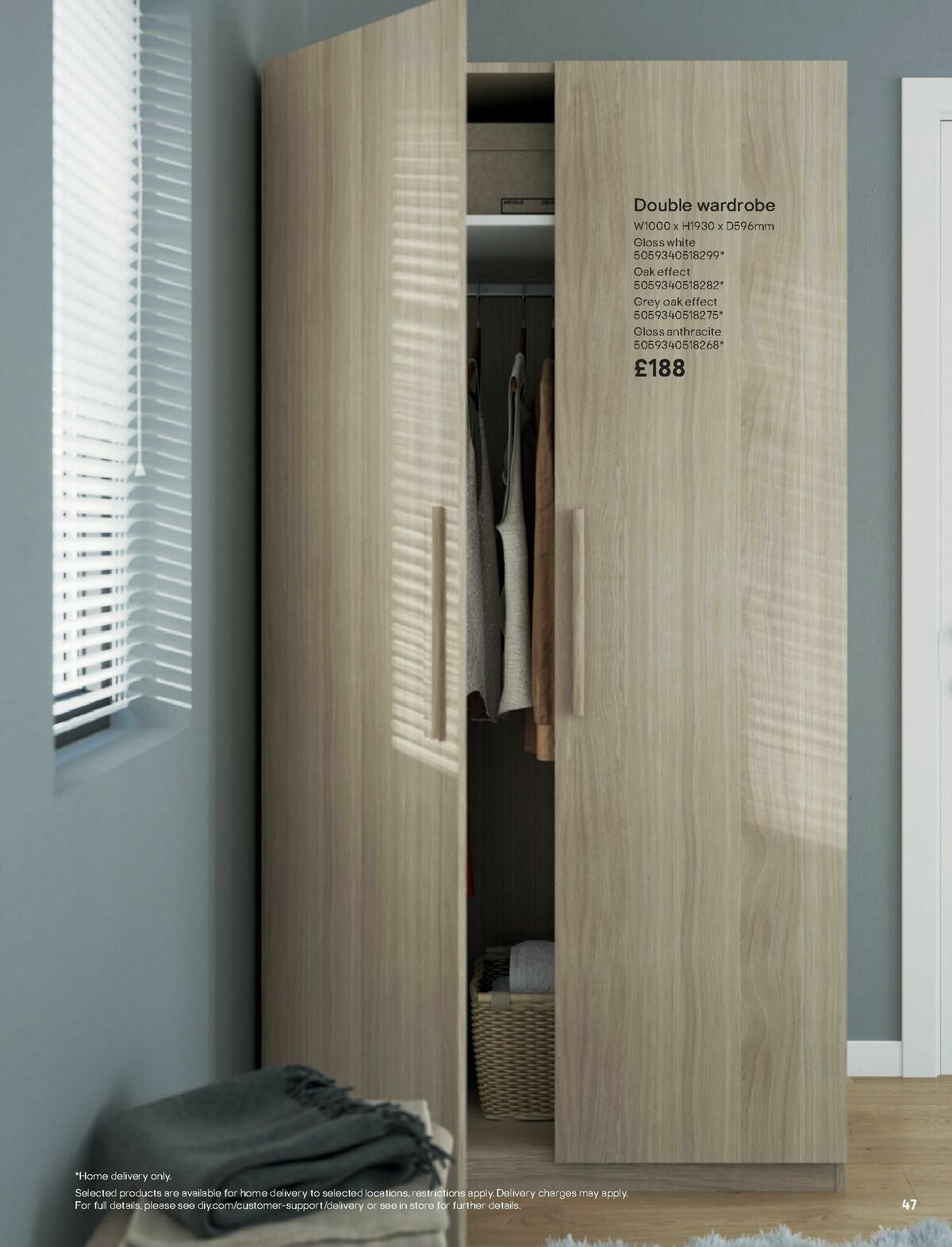 B&Q Freestanding Furniture Offers from 15 October