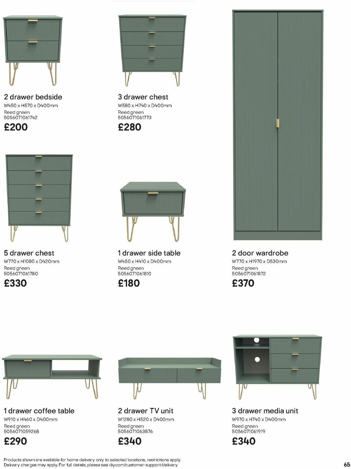 B&Q Freestanding Furniture Offers from 15 October
