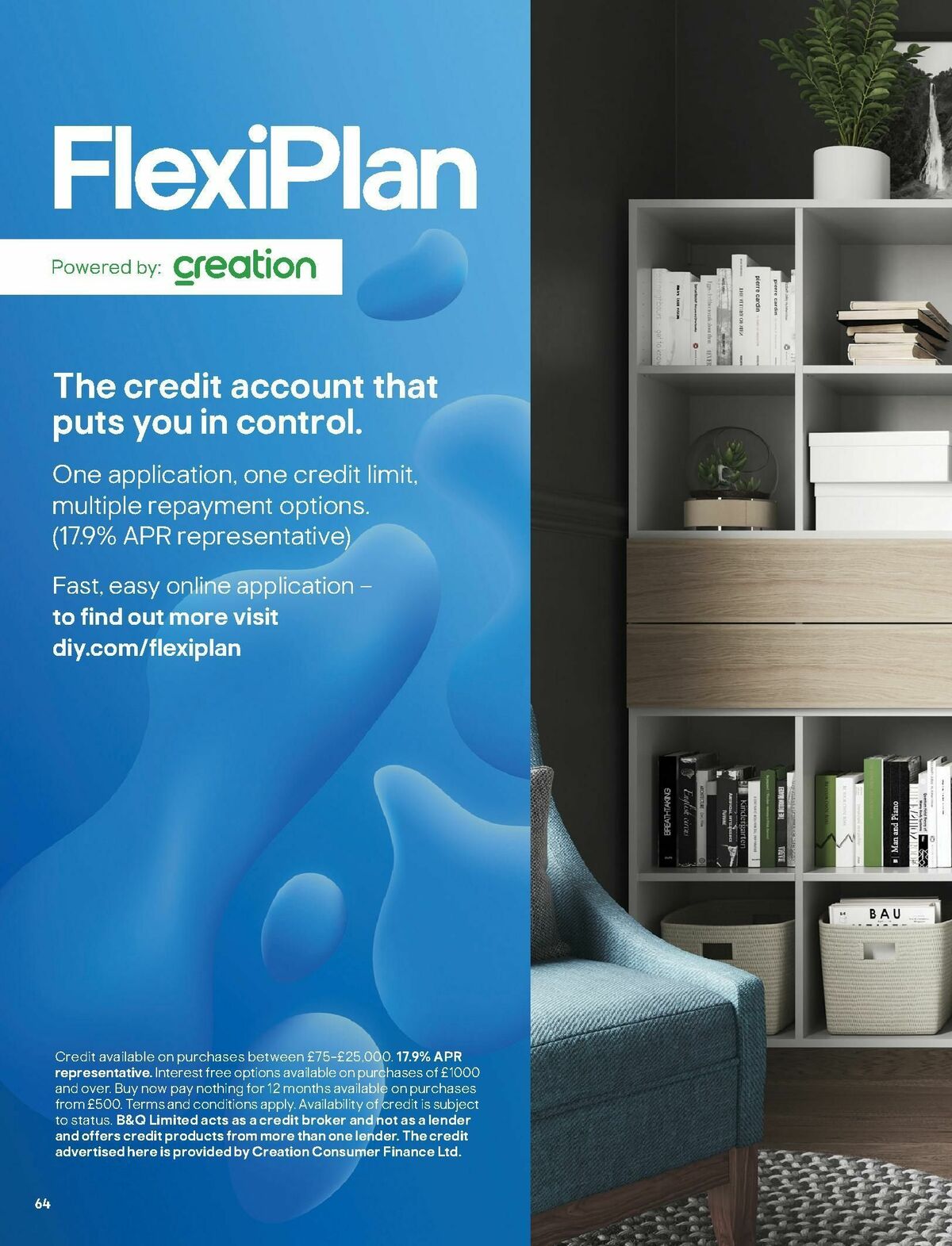 B&Q Indoor Furniture Offers from 1 October