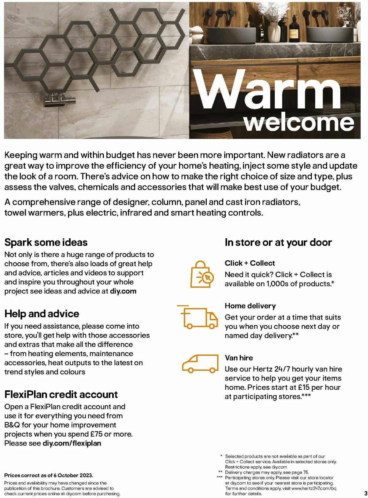 B&Q Radiator & Towel Warmer Collections Offers from 1 October