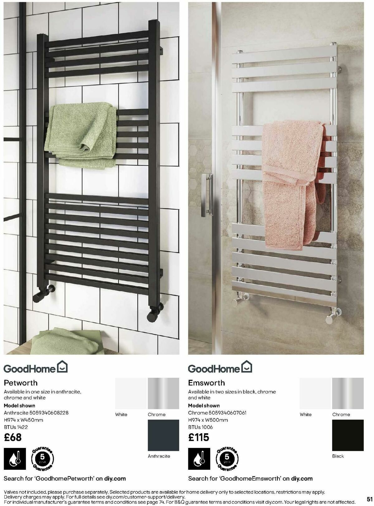B&Q Radiator & Towel Warmer Collections Offers from 1 October
