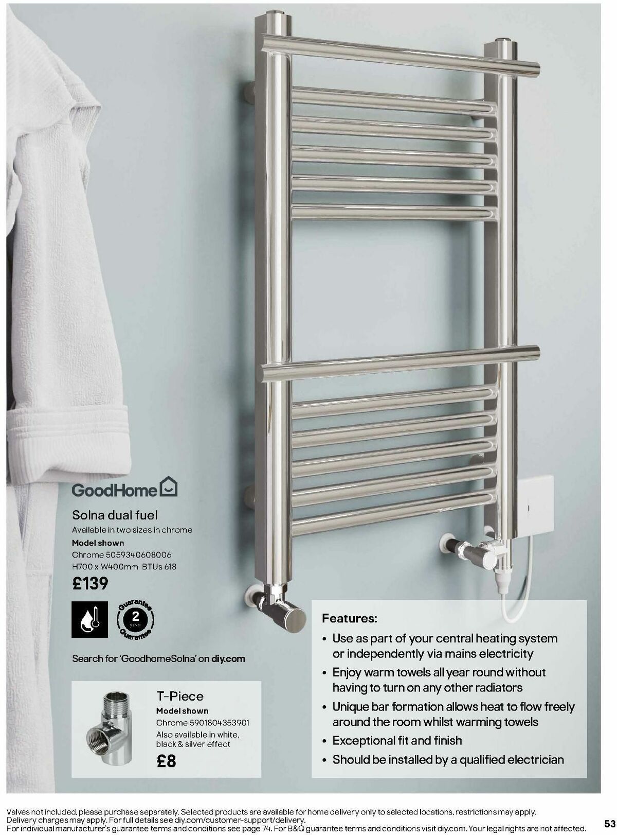 B&Q Radiator & Towel Warmer Collections Offers from 1 October