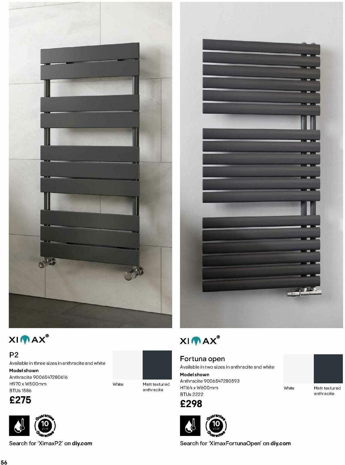 B&Q Radiator & Towel Warmer Collections Offers from 1 October