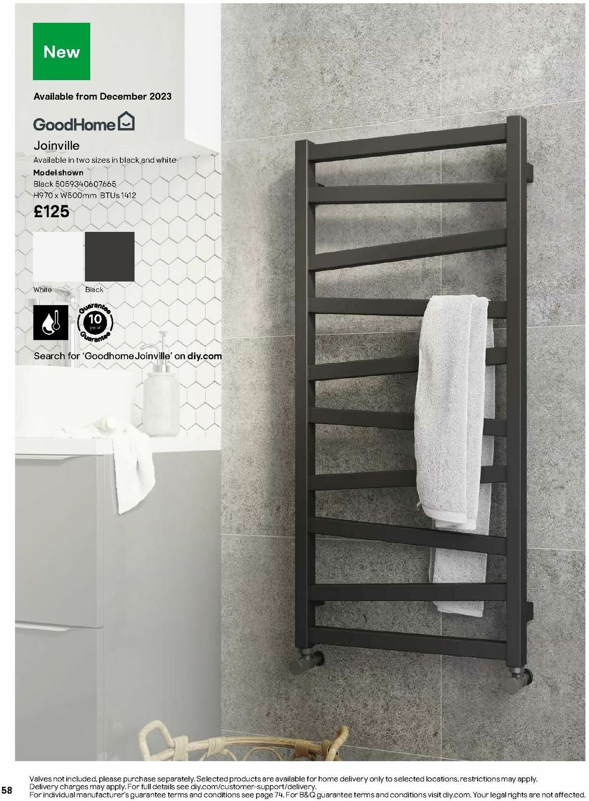 B&Q Radiator & Towel Warmer Collections Offers from 1 October