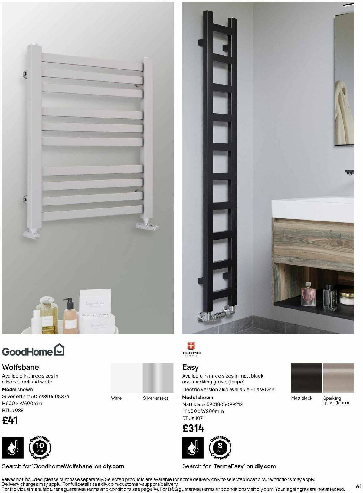 B&Q Radiator & Towel Warmer Collections Offers from 1 October