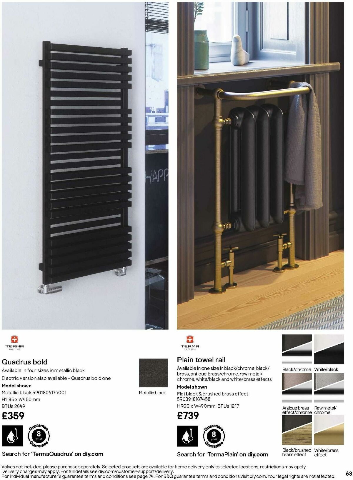 B&Q Radiator & Towel Warmer Collections Offers from 1 October