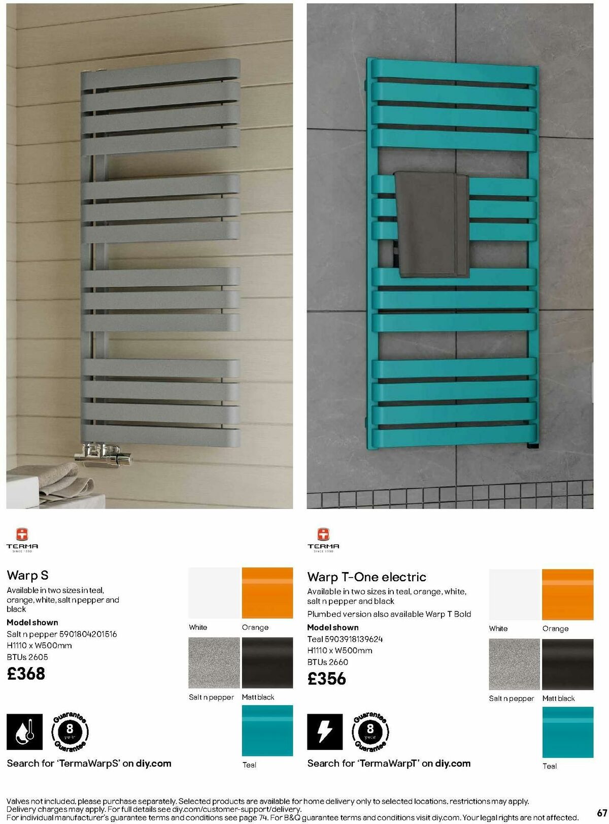 B&Q Radiator & Towel Warmer Collections Offers from 1 October