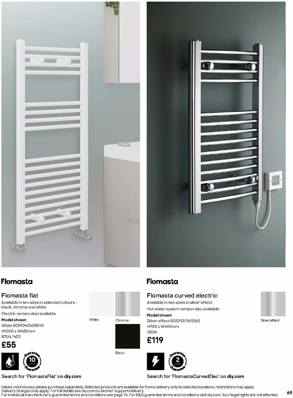 B&Q Radiator & Towel Warmer Collections Offers from 1 October