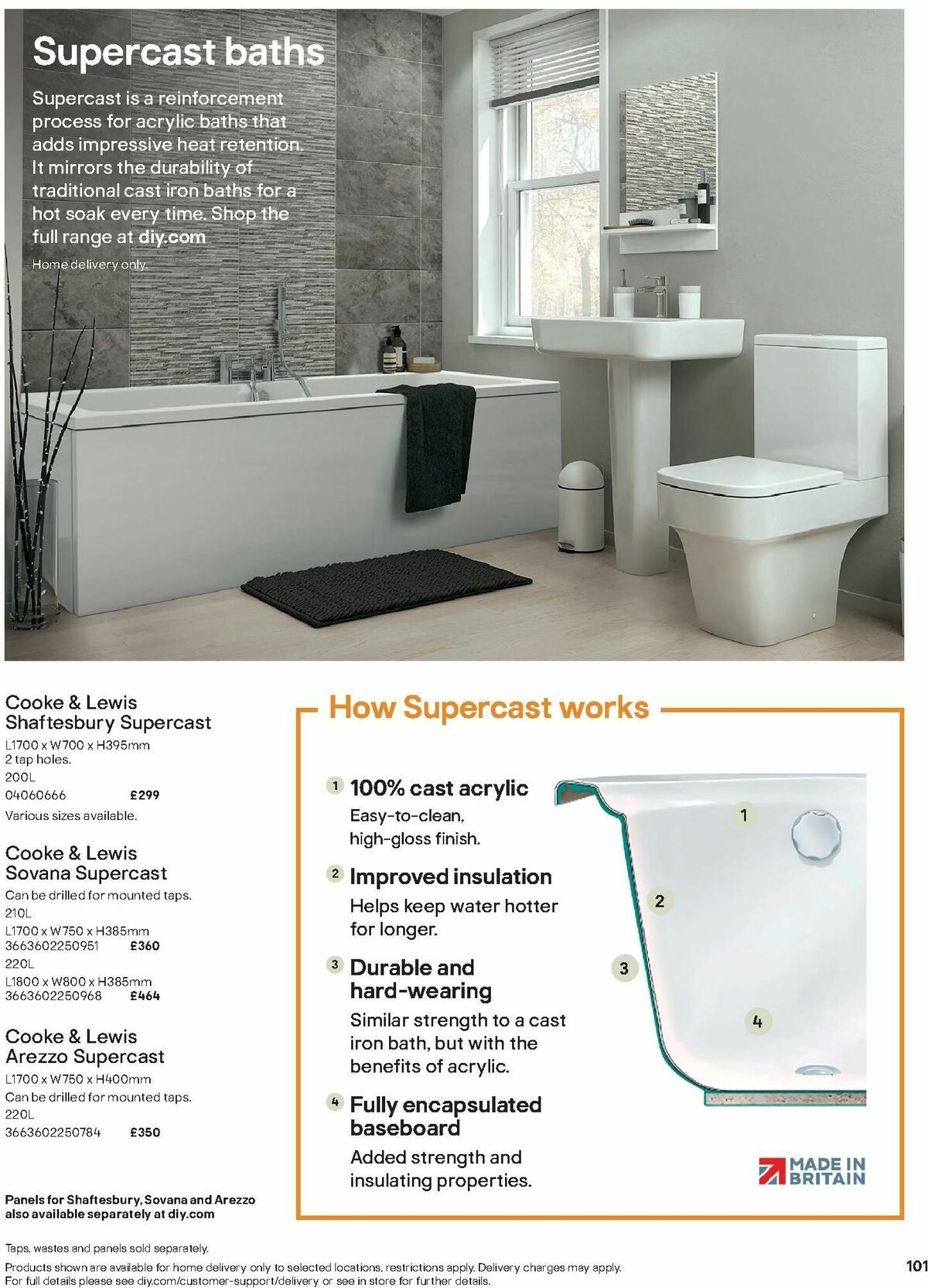 B&Q Bathroom Collections Offers from 1 October