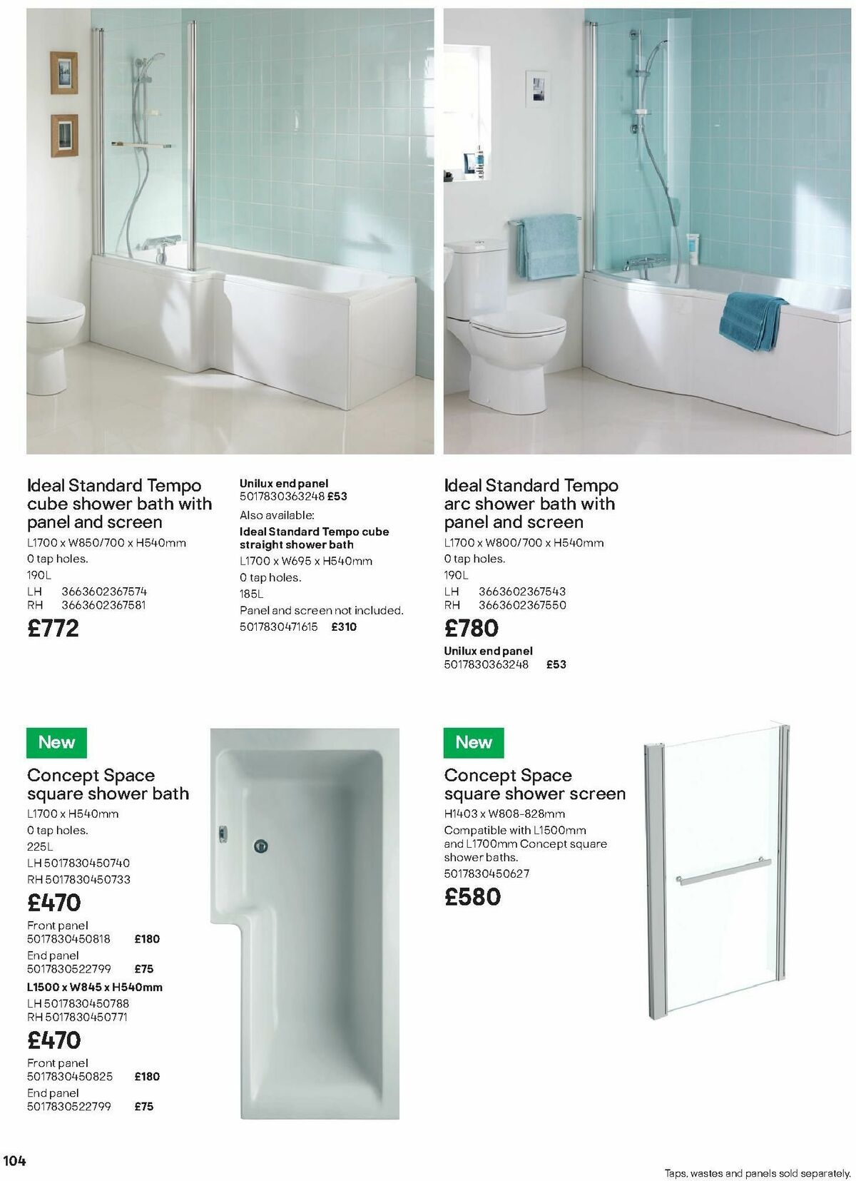 B&Q Bathroom Collections Offers from 1 October