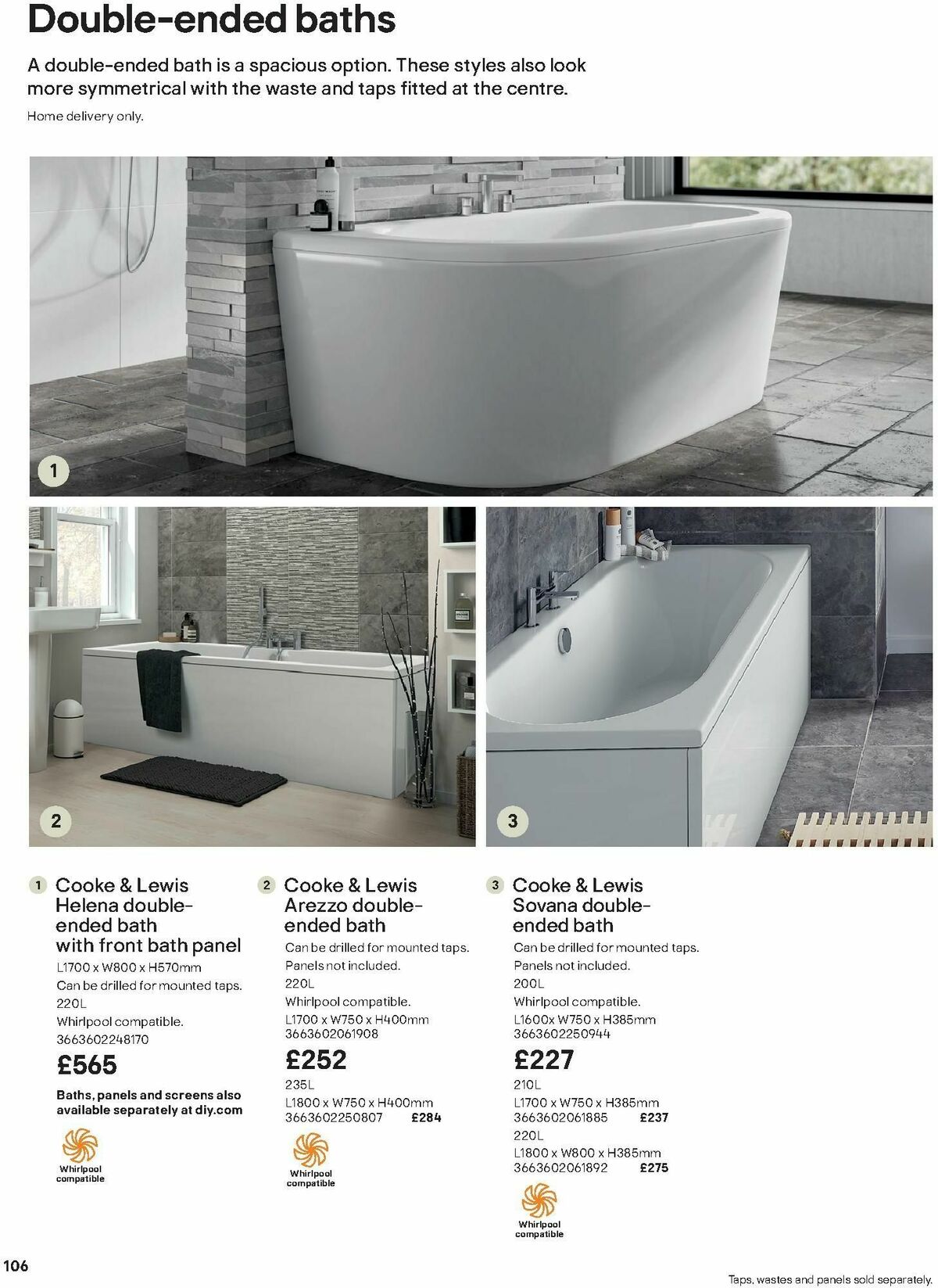 B&Q Bathroom Collections Offers from 1 October