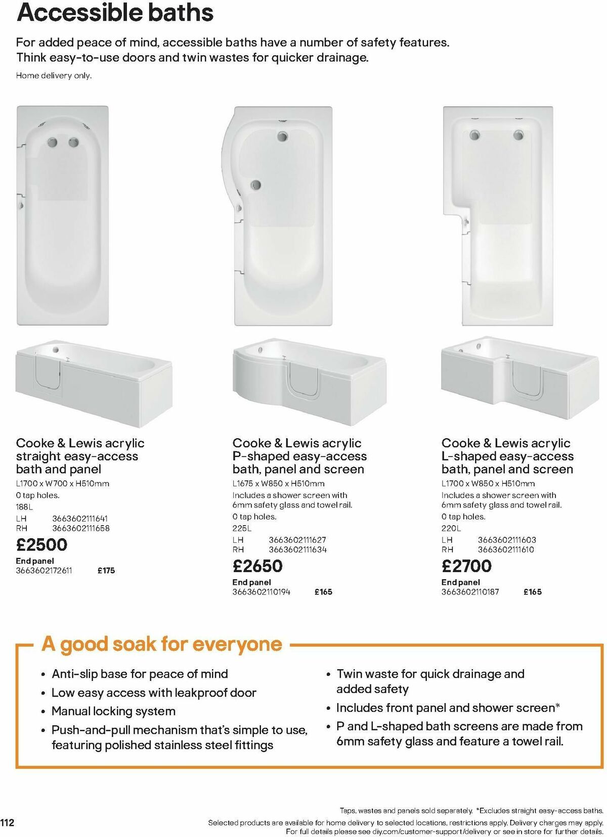B&Q Bathroom Collections Offers from 1 October