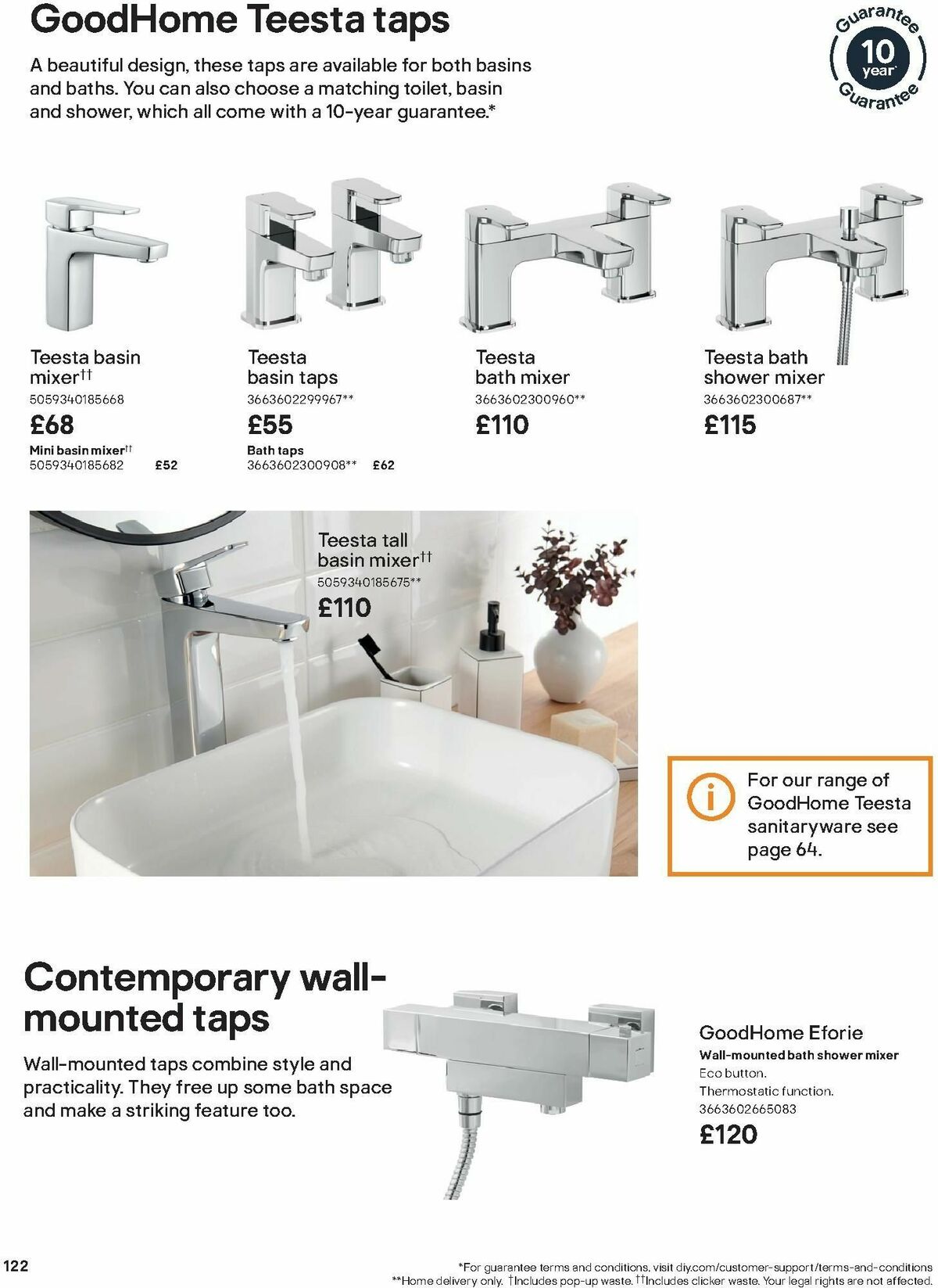 B&Q Bathroom Collections Offers from 1 October