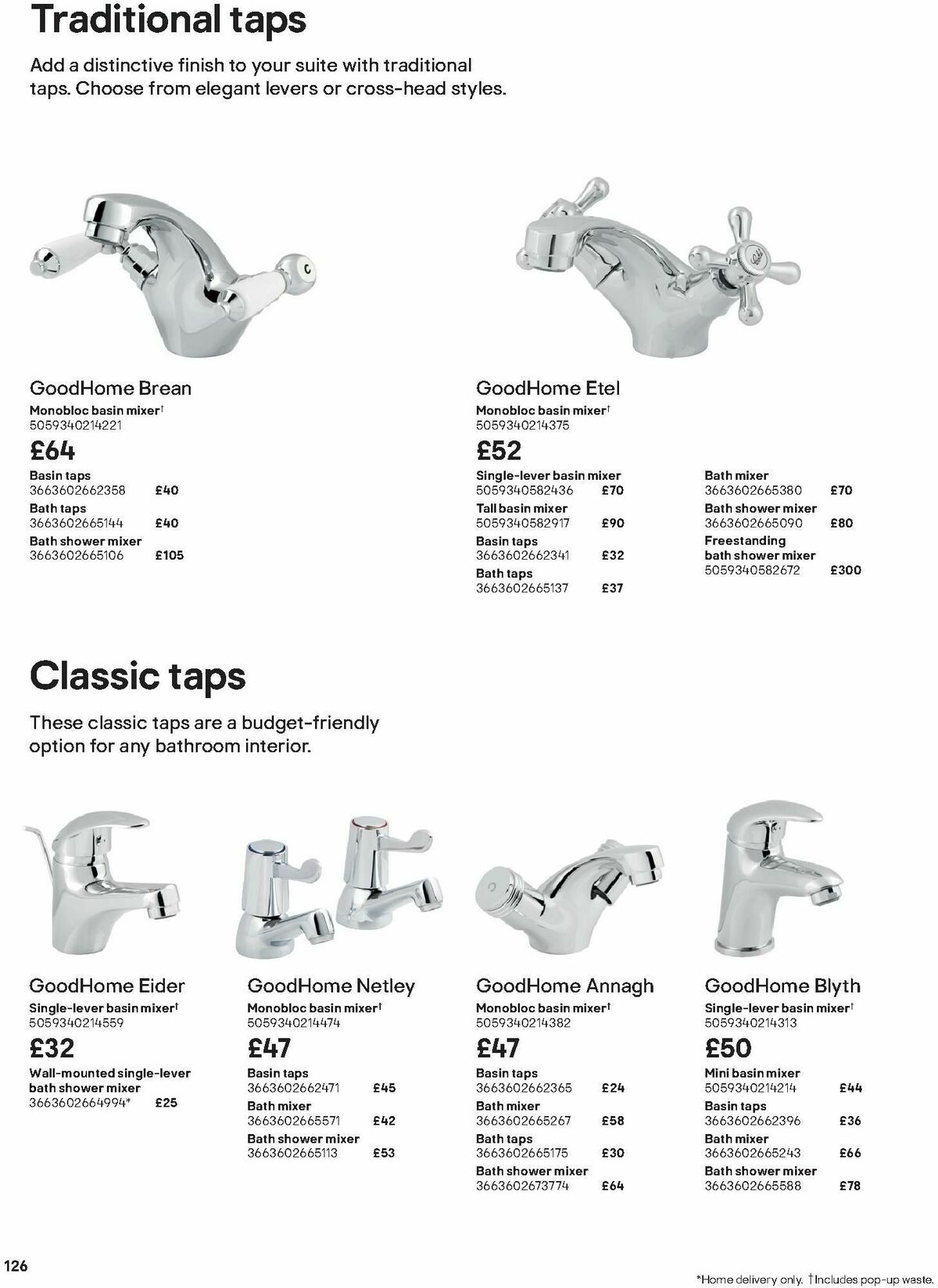 B&Q Bathroom Collections Offers from 1 October