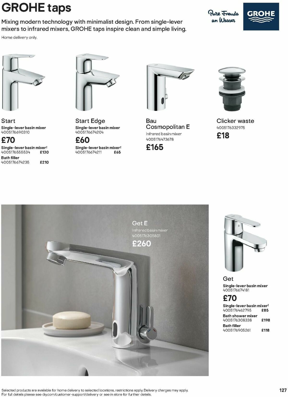 B&Q Bathroom Collections Offers from 1 October