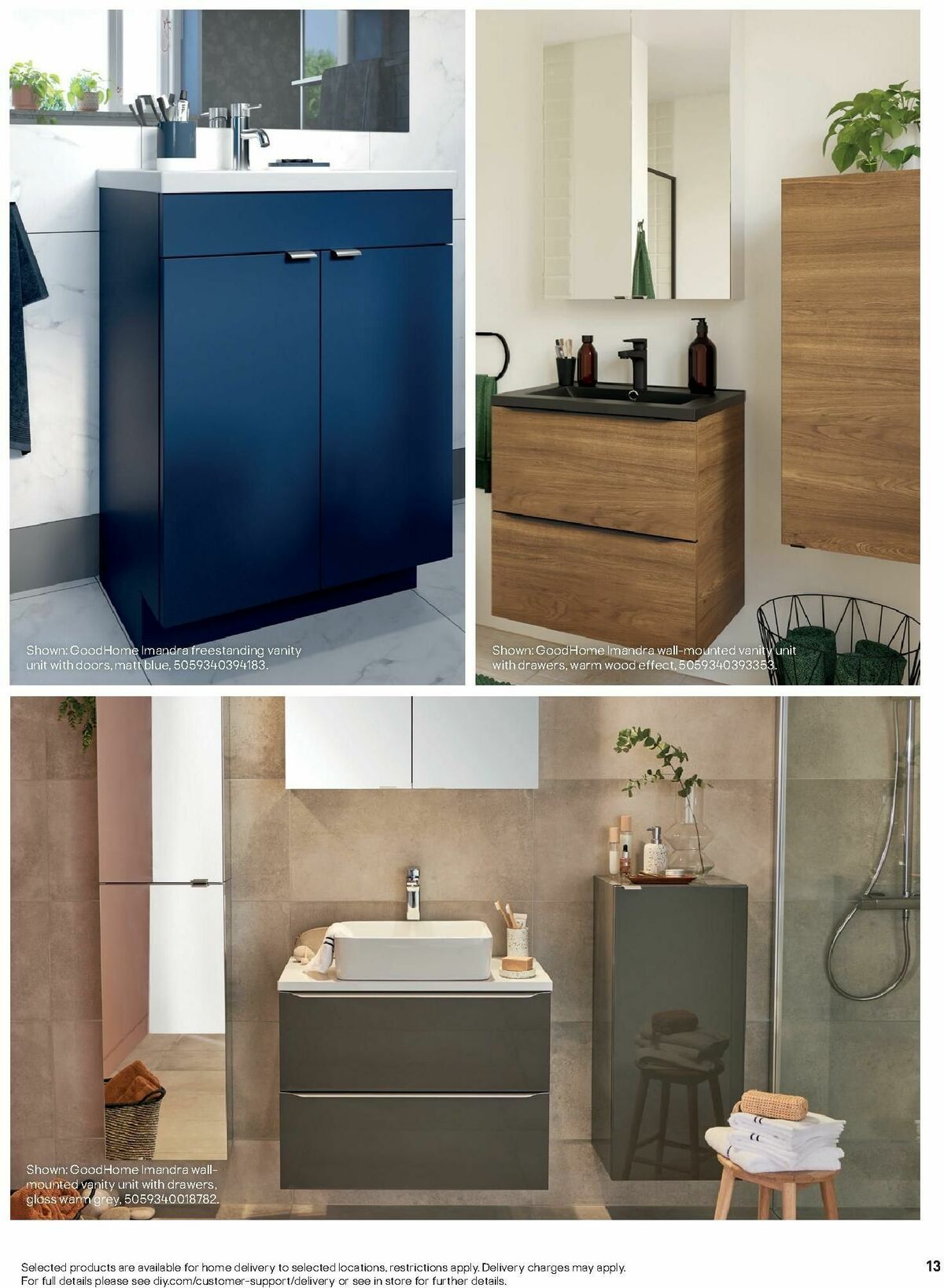 B&Q Bathroom Collections Offers from 1 October