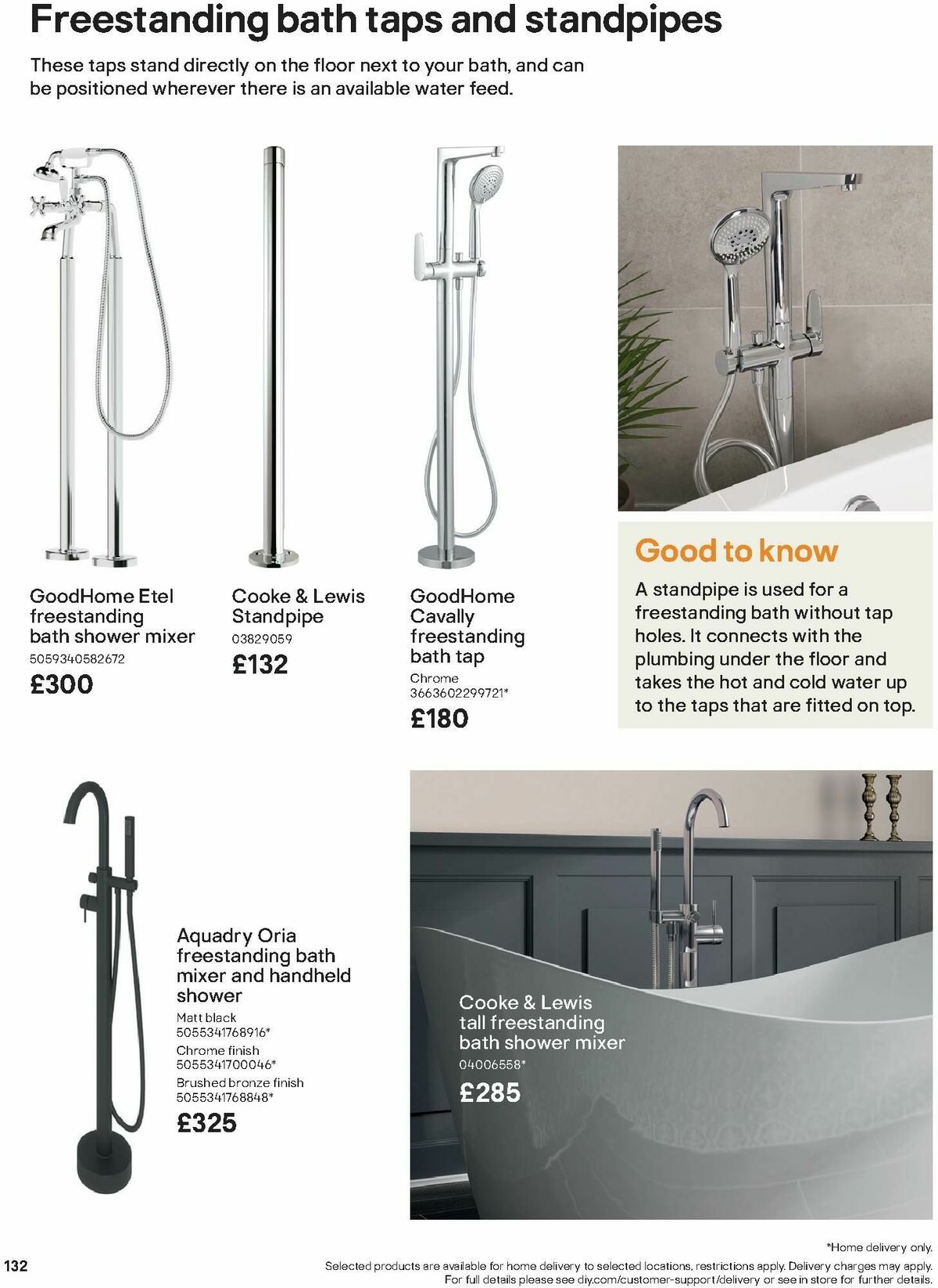 B&Q Bathroom Collections Offers from 1 October