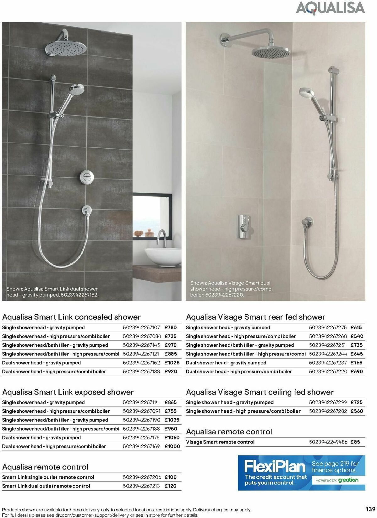 B&Q Bathroom Collections Offers from 1 October