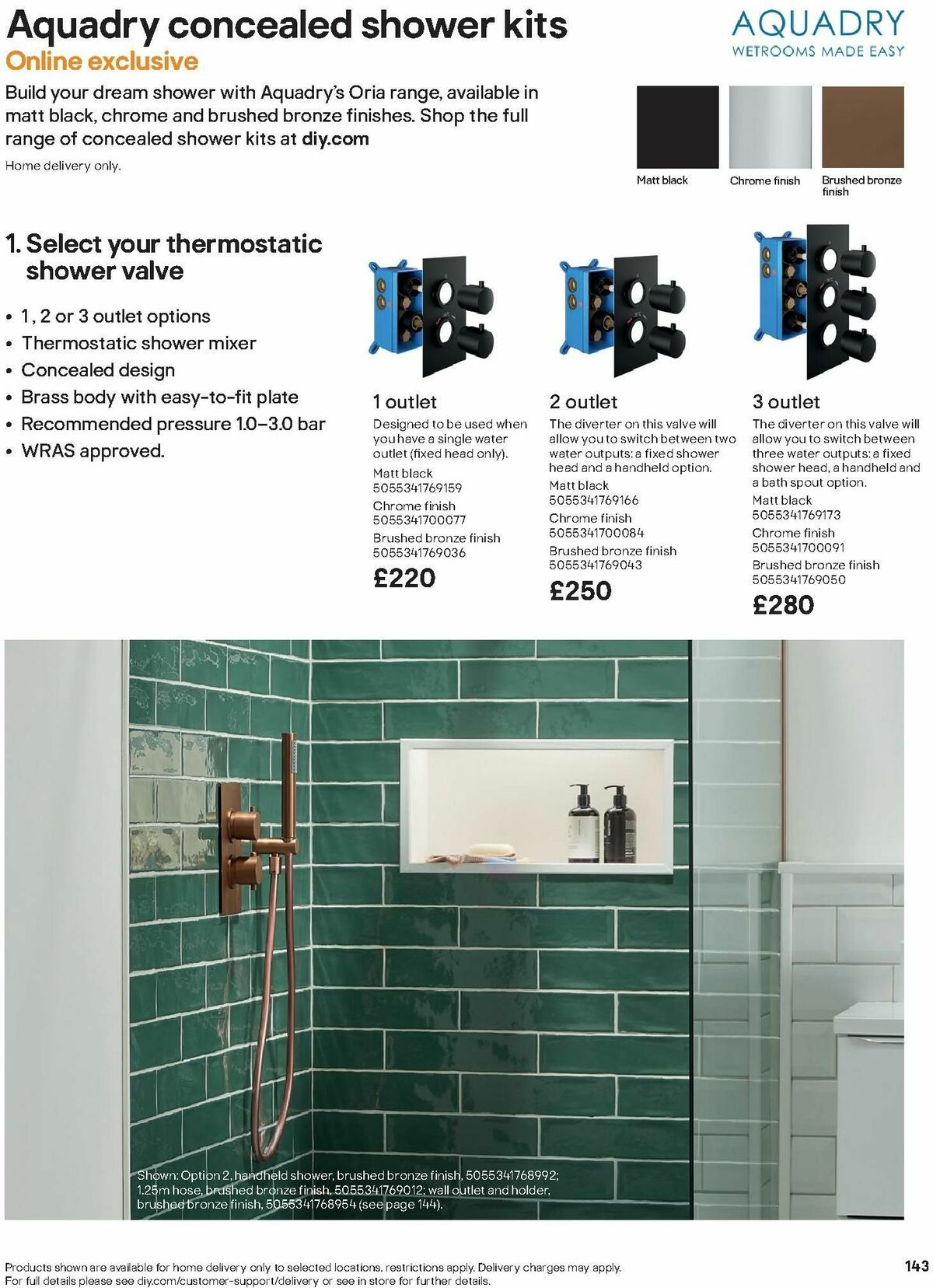 B&Q Bathroom Collections Offers from 1 October