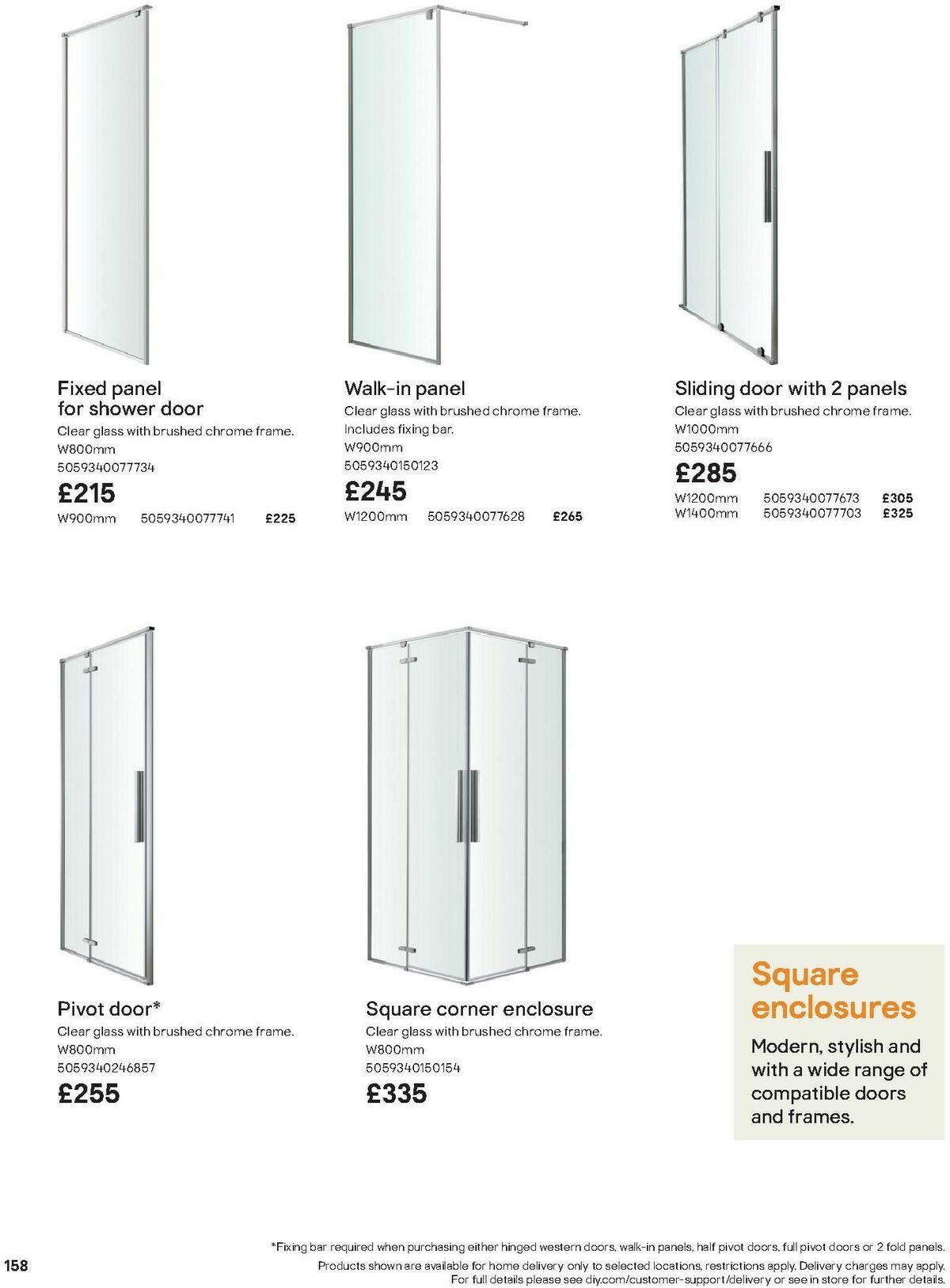 B&Q Bathroom Collections Offers from 1 October