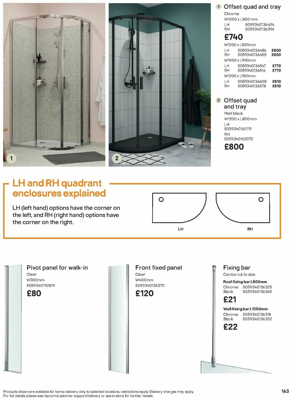 B&Q Bathroom Collections Offers from 1 October