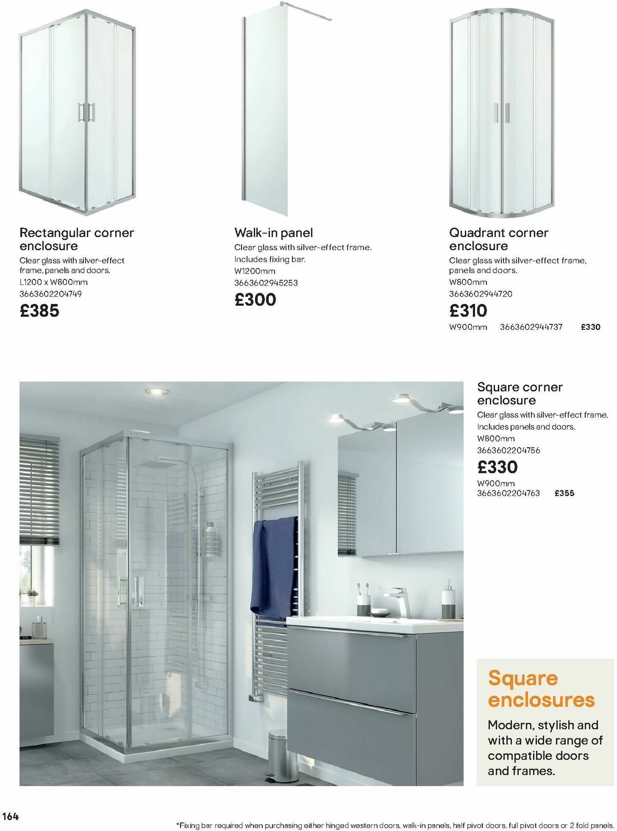 B&Q Bathroom Collections Offers from 1 October