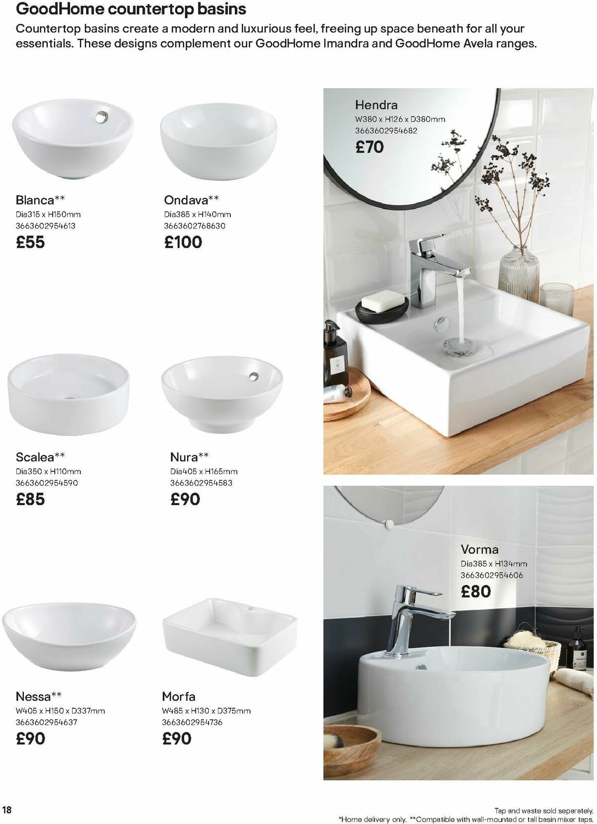B&Q Bathroom Collections Offers from 1 October