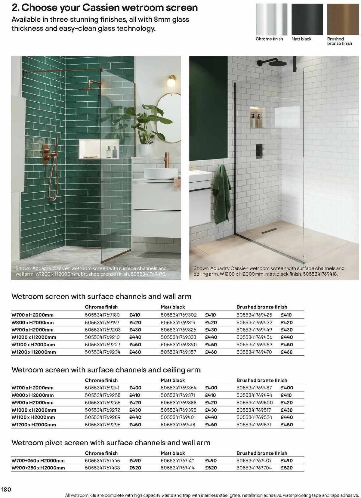 B&Q Bathroom Collections Offers from 1 October